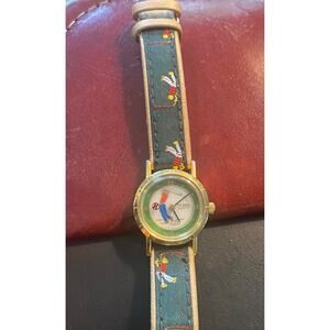 RARE Women's 23mm Gold Tone Tajima Golf Watch, Tapestry Band